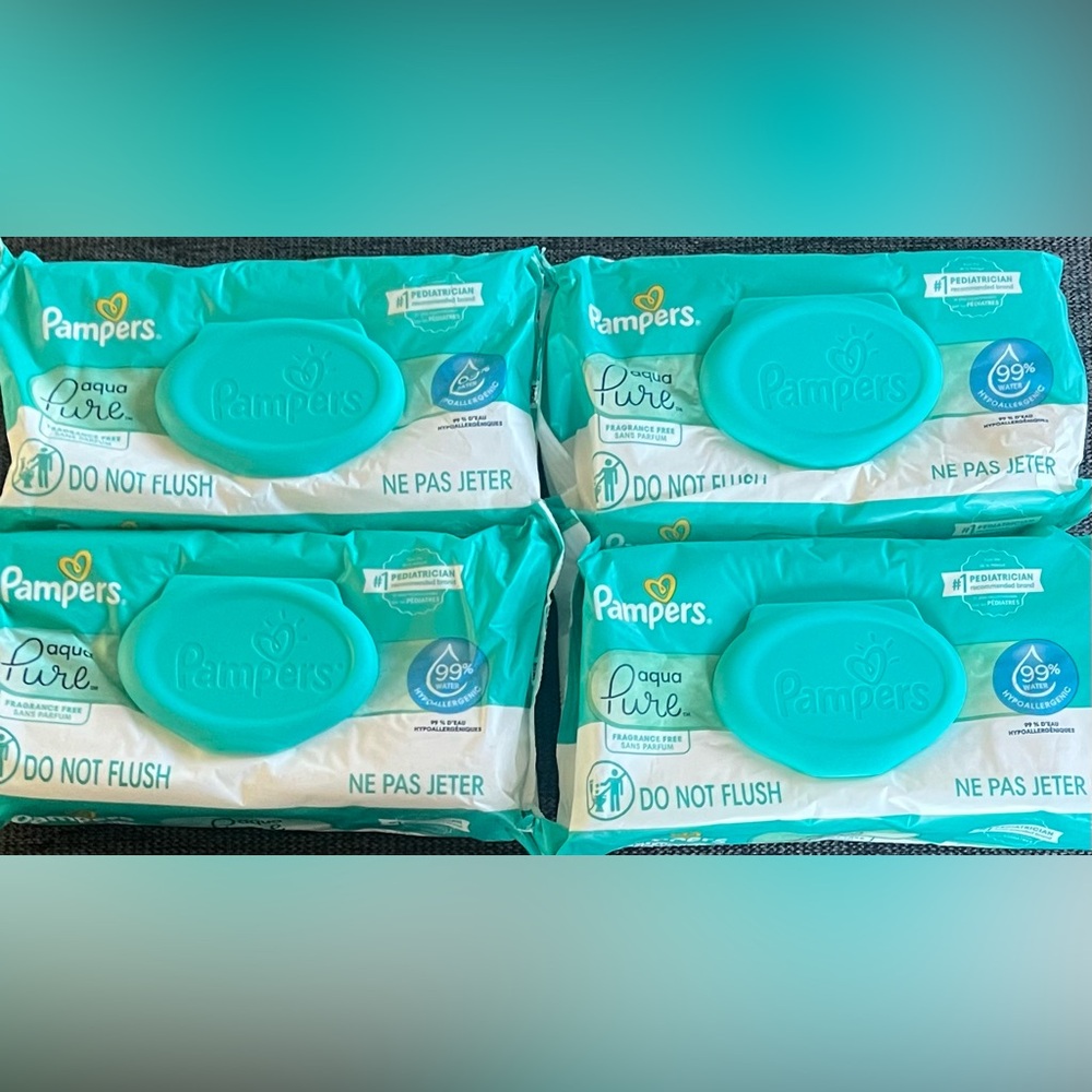 Pampers Pure Fragrance Free Baby Hypoallergenic Sensitive X 4 Packs Of 56 Each